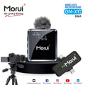 Morui GM-X10 Single Wireless Microphone with Active Noise Cancellation, 1-Year Warranty, Compatible with YouTube Vlogging, Live Streaming, DSLR, Smartphones & Audio Devices